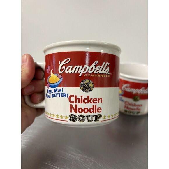 🌼5for$25🌼Campbell’s Chicken Noodle Soup White Tea Cup Coffee Mug 1997 - Picture 4 of 8